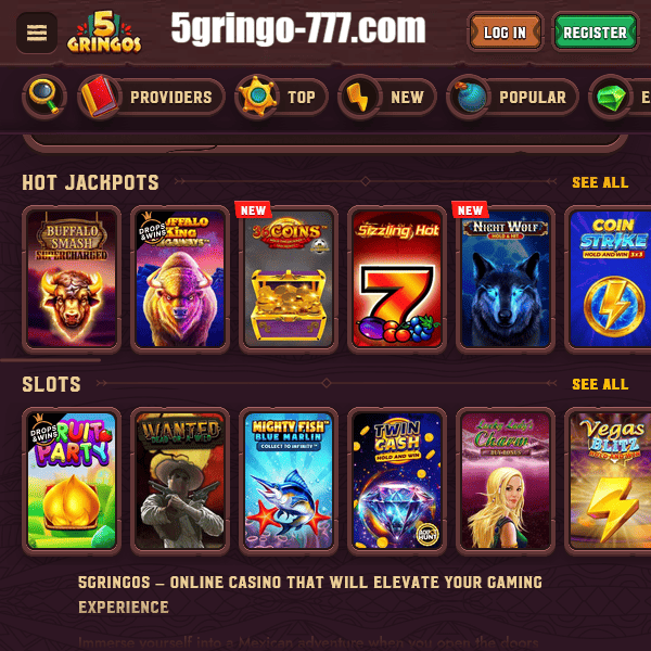 Sezione Blackjack Live 5Gringos